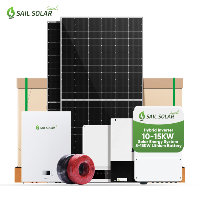 Sail Solar 10KW~15kW Three-Phase Hybrid Inverter and 10kWh 15kWh Battery System for Home Use Easy Installation