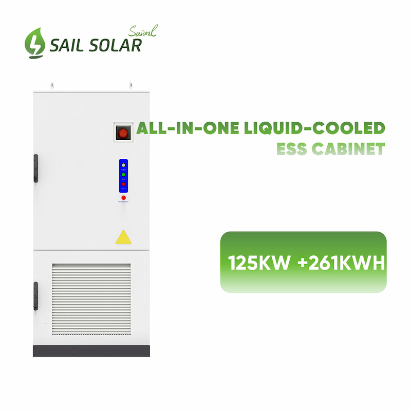 Sail Solar 261KWH All-in-one Liquid-cooled ESS Cabinet Energy Storage System with 125KW PCS