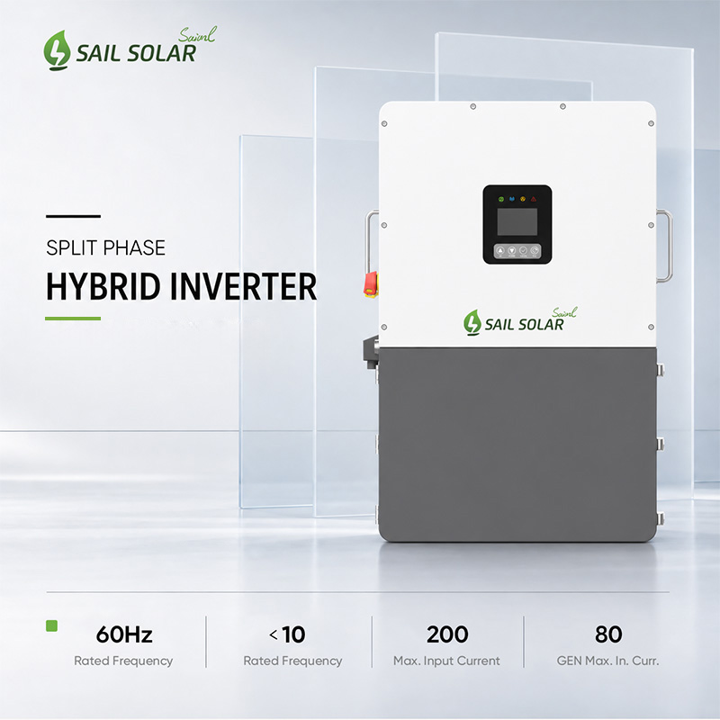 SAIL SOLAR Split Phase 3 MPPTs 8-15kw Hybrid Inverter For Residential Use
